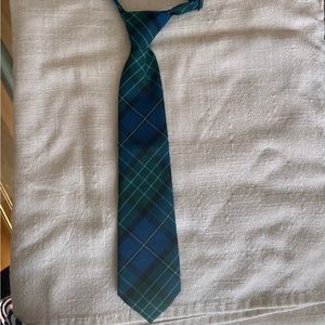 Green and blue tie